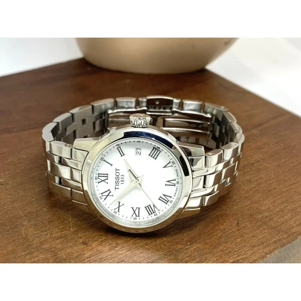 Tissot Women's Watch Swiss Quartz White Dial 28mm Silver Steel T1292101101300